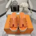 1Hermes sandals for Women Heels 7cm Orange #A38812