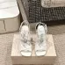1Jimmy Choo Shoes Metallic Leather Platform Sandals White #A48971