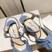 3Jimmy Choo Shoes Nappa Leather Platform Sandals Blue #A48868