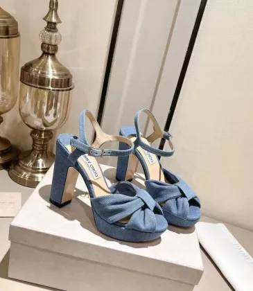 Jimmy Choo Shoes Nappa Leather Platform Sandals Blue #A48868