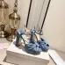 1Jimmy Choo Shoes Nappa Leather Platform Sandals Blue #A48868