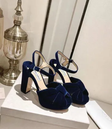 Jimmy Choo Shoes Nappa Leather Platform Sandals Dark Blue #A48870