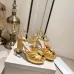 4Jimmy Choo Shoes Nappa Leather Platform Sandals Golden #A48869