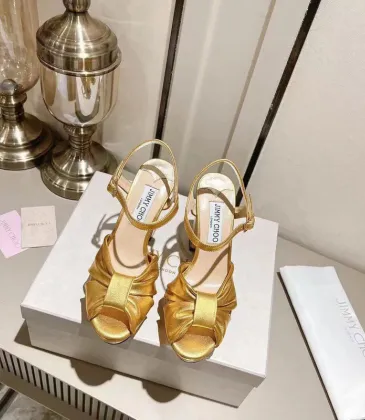 Jimmy Choo Shoes Nappa Leather Platform Sandals Golden #A48869