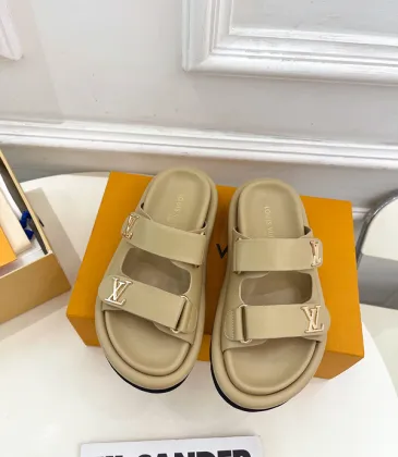Louis Vuitton Shoes Classic couple slippers Apricot #A48720