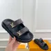 4Louis Vuitton Shoes Classic couple slippers Black #A48718
