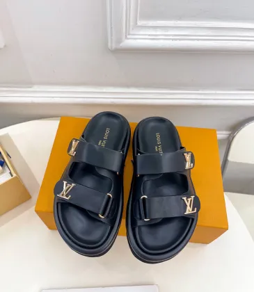 Louis Vuitton Shoes Classic couple slippers Black #A48721