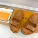 5Louis Vuitton Shoes Classic couple slippers Khaki #A48719