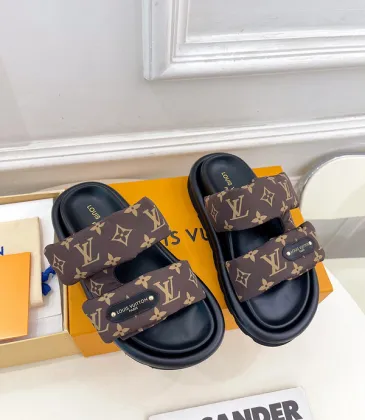 Louis Vuitton Shoes for Louis Vuitton Unisex Shoes Pool Pillow Brown #A48716