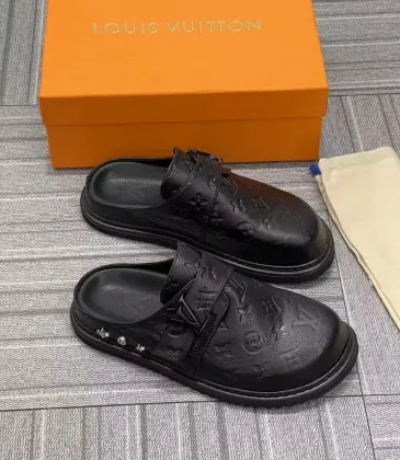 Louis Vuitton slides Easy Mule Black Leather available in store #A46193