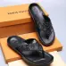 4Men Louis Vuitton Slippers Casual Leather flip-flops Double leather high quality outsole wear resistant #9874786