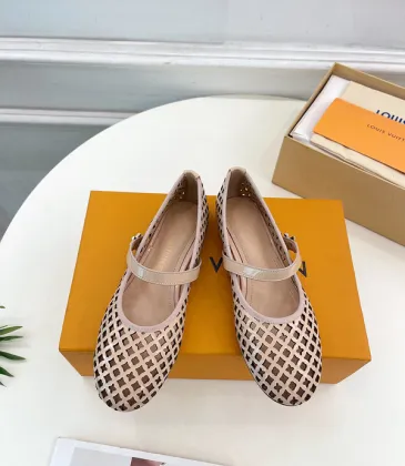Louis Vuitton Shoes for Women's ROMY Flat Hollow Ballet Apricot #A48737