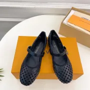 Louis Vuitton Shoes for Women's ROMY Flat Hollow Ballet Black #A48734