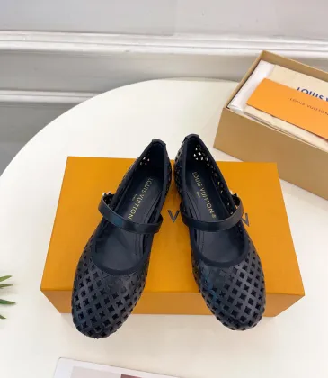 Louis Vuitton Shoes for Women's ROMY Flat Hollow Ballet Black #A48734