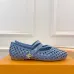 5Louis Vuitton Shoes for Women's ROMY Flat Hollow Ballet Blue #A48740