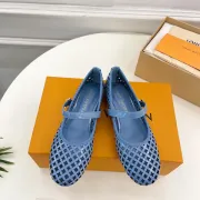 Louis Vuitton Shoes for Women's ROMY Flat Hollow Ballet Blue #A48740
