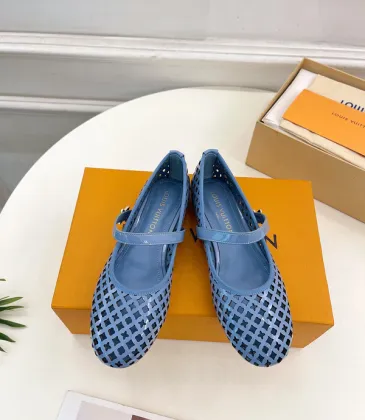 Louis Vuitton Shoes for Women's ROMY Flat Hollow Ballet Blue #A48740