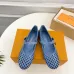 1Louis Vuitton Shoes for Women's ROMY Flat Hollow Ballet Blue #A48740