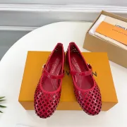 Louis Vuitton Shoes for Women's ROMY Flat Hollow Ballet Red #A48735