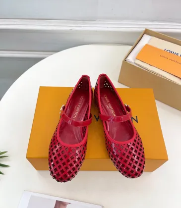 Louis Vuitton Shoes for Women's ROMY Flat Hollow Ballet Red #A48735