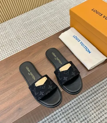 Louis Vuitton Shoes for Women's Louis Vuitton Slippers Black #A49413