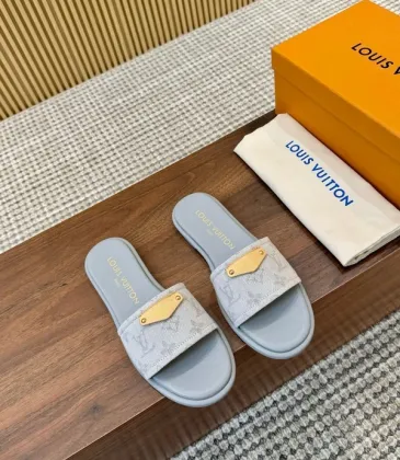 Louis Vuitton Shoes for Women's Louis Vuitton Slippers Grey #A49415
