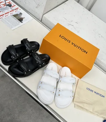 Louis Vuitton Shoes for Women's Louis Vuitton Slippers Sunset Flat Comfort Mule #A48700
