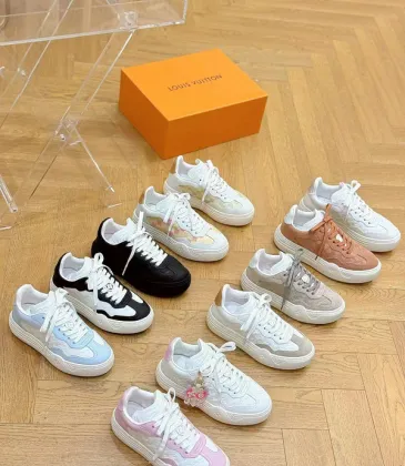 Louis Vuitton Shoes for Women's Louis Vuitton Sneakers White/Black/Blue/Pink #A47915