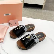 Miu Miu Shoes for women Patent Leather Clogs Black #A48749