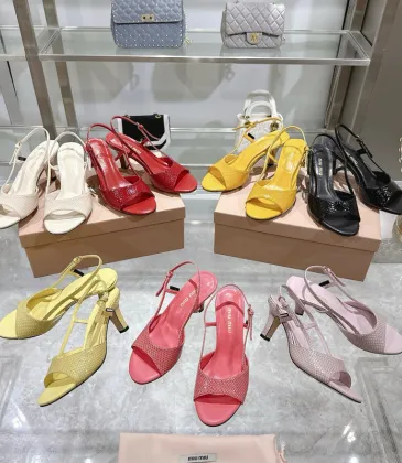 Miu Miu Shoes for Women New style high heel sandals Heel height: 4.5cm/7.5cm #A53225