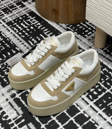 Prada Shoes for Women's Prada Sneakers Downtown Leather Apricot #A48729