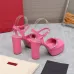 132023SS Valentino Shoes The latest metal rivets wedge high platform sandals #A23191