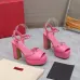 152023SS Valentino Shoes The latest metal rivets wedge high platform sandals #A23191