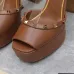 72023SS Valentino Shoes The latest metal rivets wedge high platform sandals #A23191