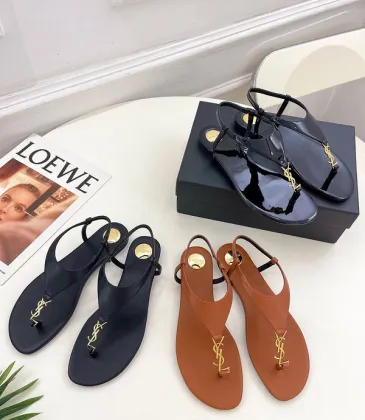 YSL Shoes for Women Cassandra logo-embellished leather sandals #A49382