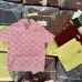 5Gucci Short-Sleeve Knit Top with Gold Buttons #A46445