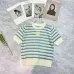 3Women's Chanel Striped Openwork Knit Top with Logo Detail #A46461