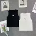 1Women's Prada Ribbed Tank Top with Triangle Logo #A46449