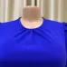 212023 Summer New Short Sleeve Pleated Solid Size Cross border Dress #A21656