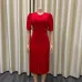 102023 Summer New Short Sleeve Pleated Solid Size Cross border Dress #A21656