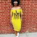 6Amazon AliExpress new nightclub European and American style letters super long printed bag hip dress  #99904409