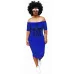 8Amazon AliExpress new nightclub European and American style letters super long printed bag hip dress  #99904409