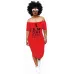10Amazon AliExpress new nightclub European and American style letters super long printed bag hip dress  #99904409