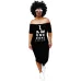 11Amazon AliExpress new nightclub European and American style letters super long printed bag hip dress  #99904409