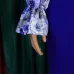 22Loose large size casual printed long-sleeved shirt wide-leg pants two-piece set #A21706