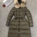 4MONLER mid length down jacket for women Black/white/green #99898909