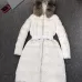 5MONLER mid length down jacket for women Black/white/green #99898909