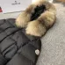 7MONLER mid length down jacket for women Black/white/green #99898909