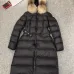 10MONLER mid length down jacket for women Black/white/green #99898909