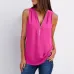 15Solid color zipper half-open collar 2021 hot sale women's T-shirt Sleeveless (17 colors) S-5XL-$9.9 #99904357